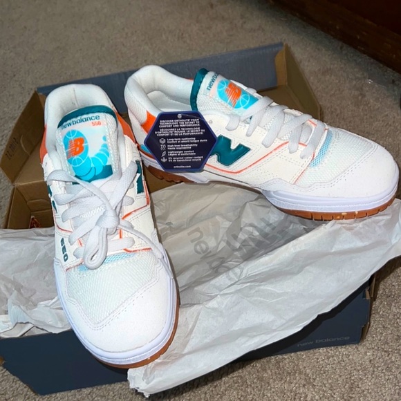 New Balance Shoes New Balance 55 Retro Sneakers Verdigrissea Salt Poppy Teal Orange Womens 6
